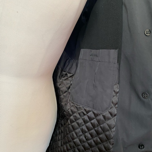 Gallery Black Trench Coat with a Belted Waist and Pockets - Picture 6 of 9